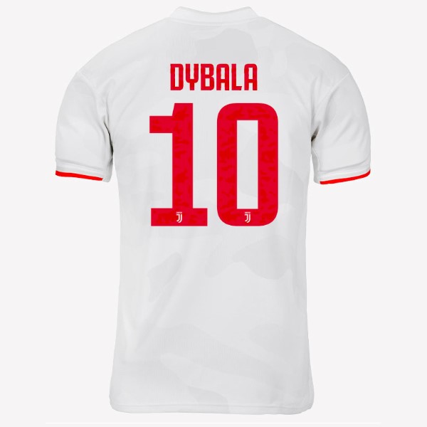 Camiseta Juventus NO.10 Dybala Segunda equipación 2019-2020 Gris Blanco